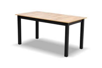 Stół rozkładany prostokątny czarny dąb kraft złoty Gressan