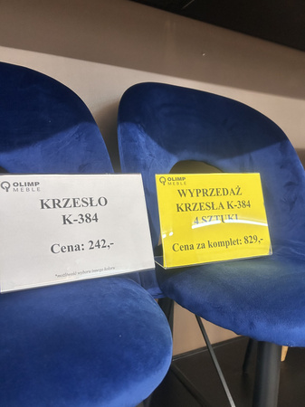Zestaw grantowych krzeseł tapicerowanych K-384 