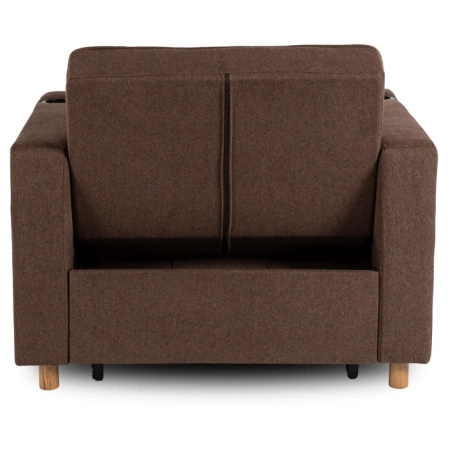 Fotel rozkładany Solor brązowa amerykanka dla jednej osoby