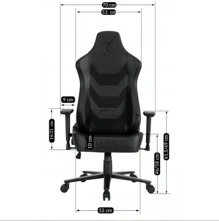 Fotel obrotowy gamingowy do pokoju młodzieżowego Apex czarny