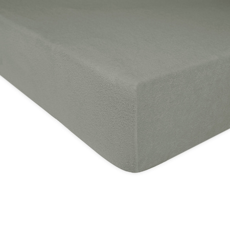 Prześcieradło frotte z gumką 140x200 szare