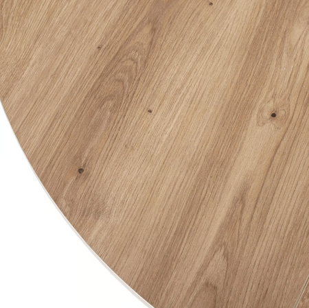 Stół okrągły rozkładany 102-142 cm do salonu dąb artisan/czarny 