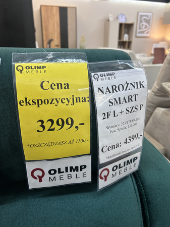 Narożnik rozkładany z funkcją spania na nóżkach Smart 