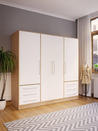 Szafa pojemna uchylna z szufladami do sypialni Jupiter Forte