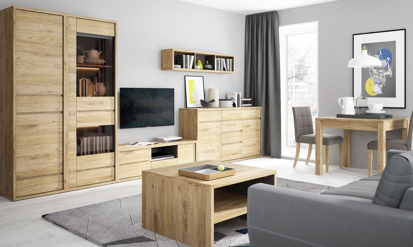 Komoda z szufladami do salonu Shetland Meble Wójcik