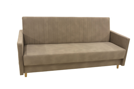 Wersalka beżowa rozkładana z pojemnikiem na pościel Frodo