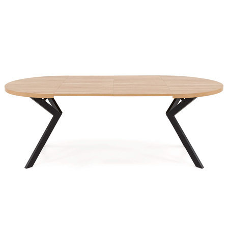 Stół rozkładany okrągły 100-250 cm dąb naturalny do jadalni AL