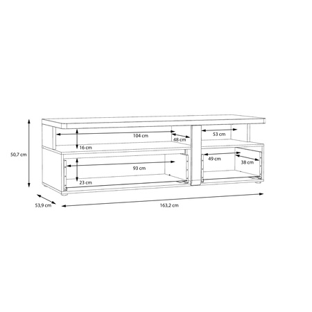 Szafka RTV z szufladami pod telewizor do salonu Tuluza Forte