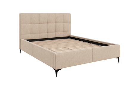 Łóżko tapicerowane  na nóżkach z materacem w zestawie 160x200 Sereno