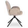 Krzesło obrotowe beżowe tapicerowane do jadalni Musso