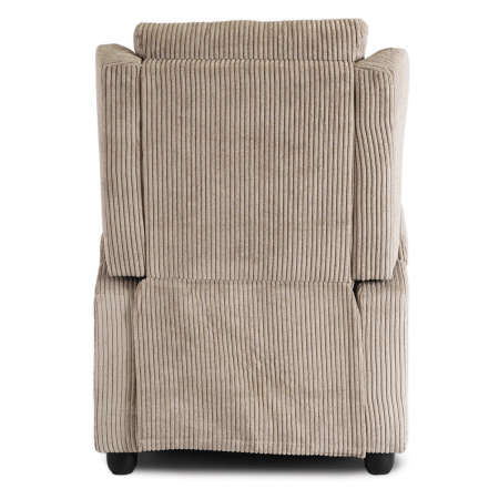 Fotel wypoczynkowy rozkładany z podnóżkiem beżowy 