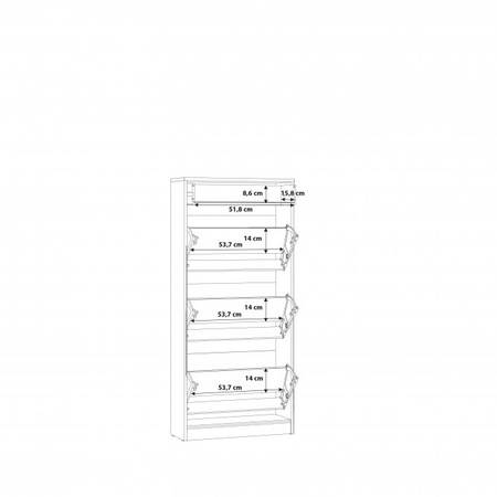 Szafka na buty wąska do przedpokoju dąb artisan Niko