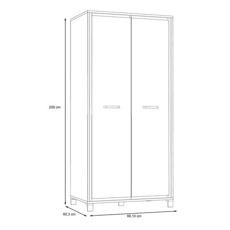 Szafa uchylna wysoka do sypialni Trondheim Forte