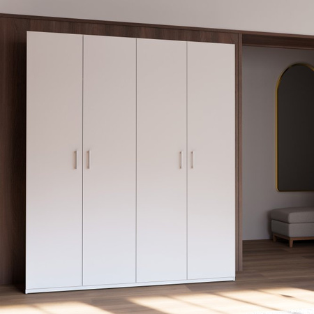 Szafa nowoczesna 180 cm czterodrzwiowa uchylna biała Home Nook Forte 