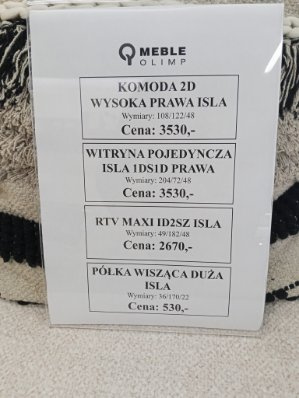 Zestaw mebli do pokoju dziennego salonu Isla Mebin