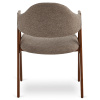 Krzesło tapicerowane do jadalni Ruiz beżowe/orzech