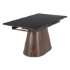 Stół ceramiczny rozkładany prostokątny 160-200 cm Lizbona czarny/orzech