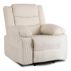 Fotel rozkładany beżowy sztruksowy z podnóżkiem Arturo