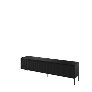 Szafka RTV podświetlana na nóżkach do salonu z kolekcji Trend czarny