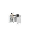 Biurko składane prawe Work Concept Slim biały połysk