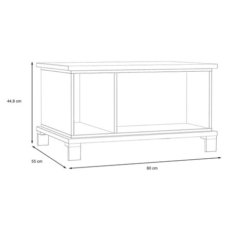Stolik okolicznościowy z półkami do salonu Trondheim Forte