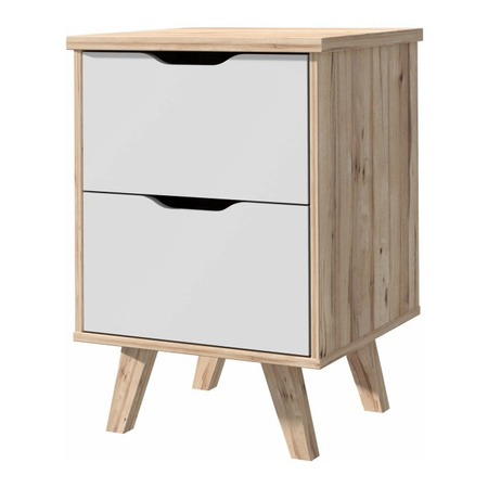 Szafka nocna z szufladami na nóżkach do sypiali VANKKA Forte