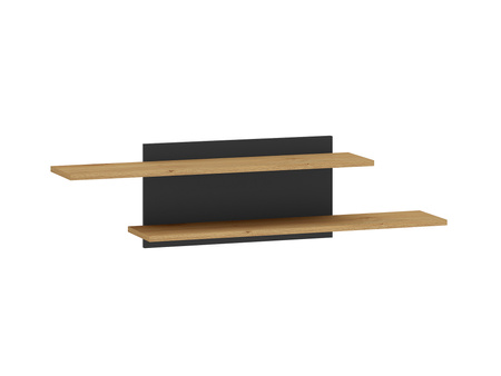 Półka wisząca z czarnymi wstawkami w stylu loftowym Modesto