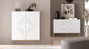 Komoda biała na złotych nóżkach do salonu Clearing