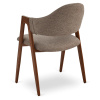 Krzesło tapicerowane do jadalni Ruiz beżowe/orzech