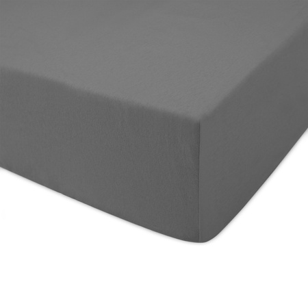 Prześcieradło jersey z gumką 220x200 szare