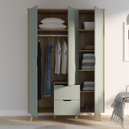 Szafa uchylna z szufladami na nóżkach VANKKA