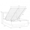 Łóżko tapicerowane z pojemnikiem na pościel do sypialni Hayato Forte