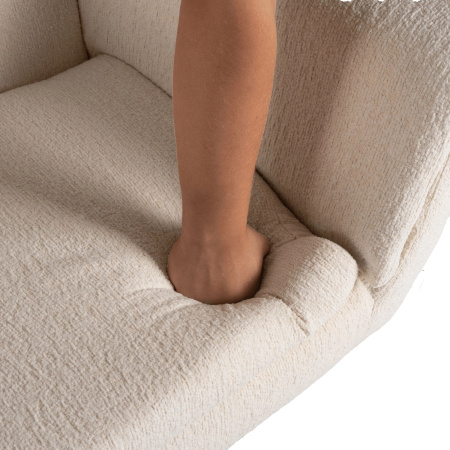 Fotel wypoczynkowy jednoosobowy beżowy Terry