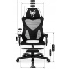Fotel obrotowy dla gracza nowoczesny czarny/biały