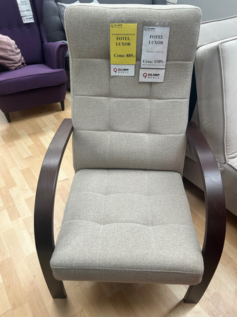 Fotel szary pikowany Luxor