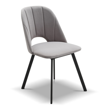 Krzesło tapicerowane do jadalni szare Maja II