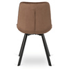 Krzesło brązowe welurowe nowoczesne do jadalni Rick 