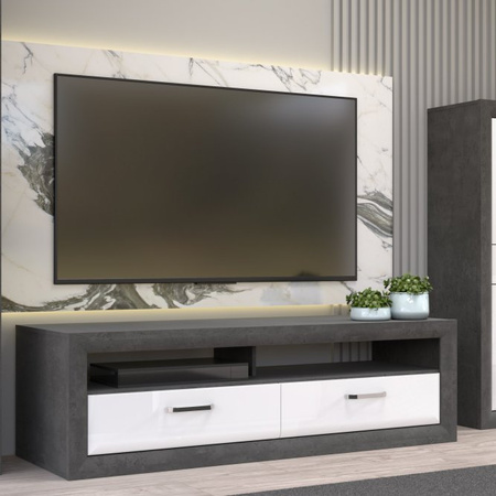 Szafka RTV pod telewizor do salonu z szufladami Lennox New Forte