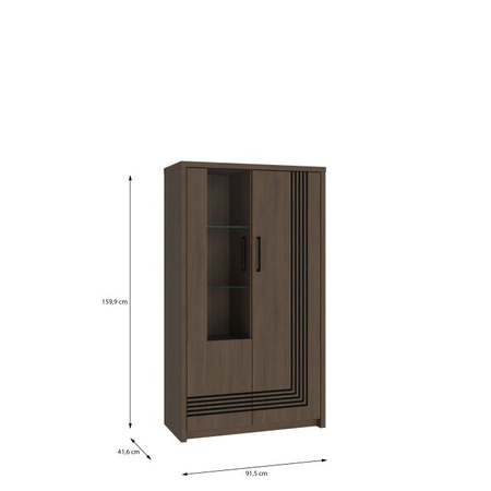 Witryna wysoka podświetlana do salonu Eufemius