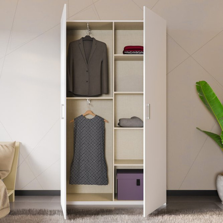 Szafa ubraniowa nowoczesna uchylna 120 cm biała Home Nook Forte 