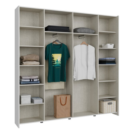 Szafa ubraniowa przesuwna biała Home Nook