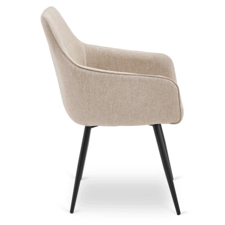 Krzesło beżowe tapicerowane do jadalni Palma 