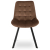 Krzesło brązowe welurowe nowoczesne do jadalni Rick 