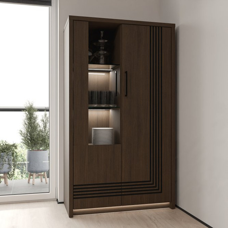 Witryna wysoka podświetlana do salonu Eufemius