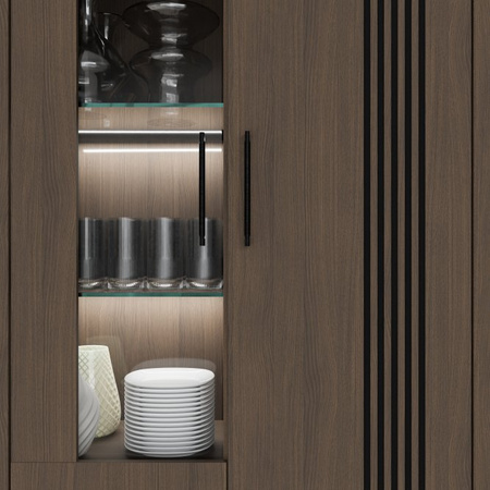 Witryna wysoka podświetlana do salonu Eufemius