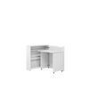 Biurko składane prawe Work Concept Slim biały połysk