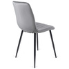 Krzesło do jadalni nowoczesne bez podłokietników szare Ibis