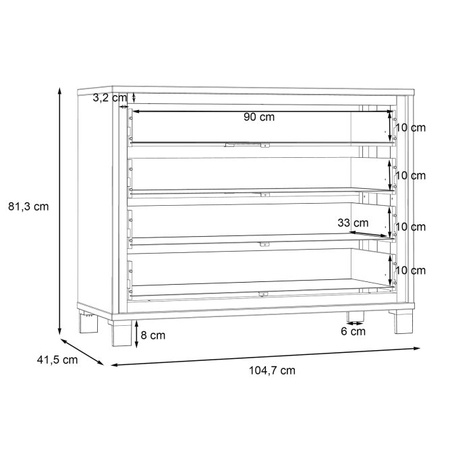 Komoda z szufladami do salonu Trondheim Forte