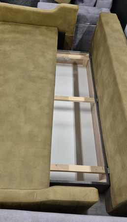 Kanapa rozkładana z funkcją spania i pojemnikiem Prada Plus 