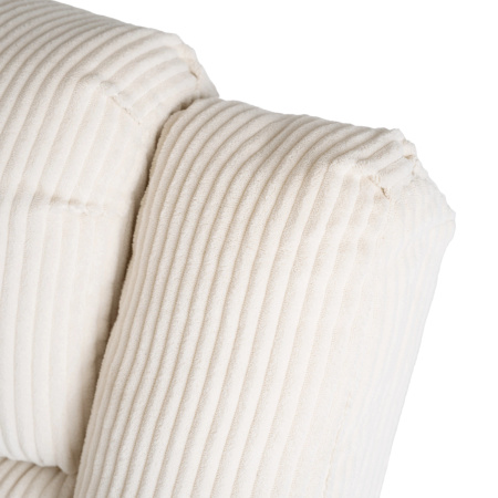 Fotel rozkładany beżowy sztruksowy z podnóżkiem Arturo